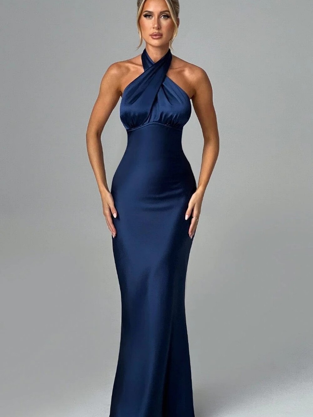 Vestido largo Dimitra - Azul marino Babyboo NWT $121